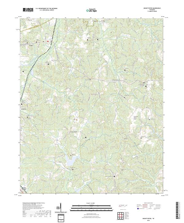 Mount Peter, TN — USGS 7.5-minute topo (2022)