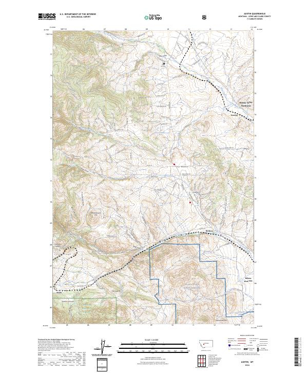 Austin, MT — USGS 7.5-minute topo (2024)
