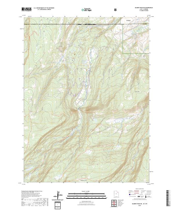 Gilbert Peak NE, UT-WY — USGS 7.5-minute topo (2023)