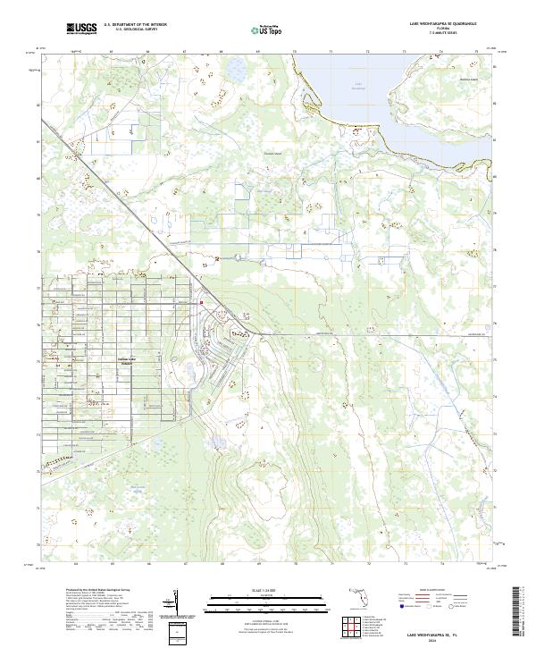 Lake Weohyakapka SE, FL — USGS 7.5-minute topo (2024)