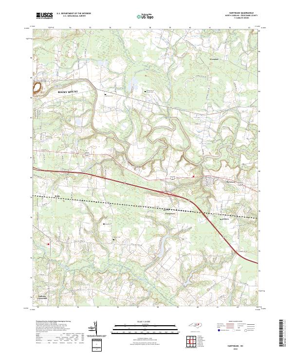 Hartsease, NC — USGS 7.5-minute topo (2022)
