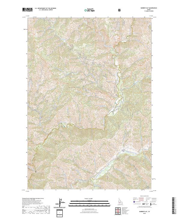 Barber Flat, ID — USGS 7.5-minute topo (2023)