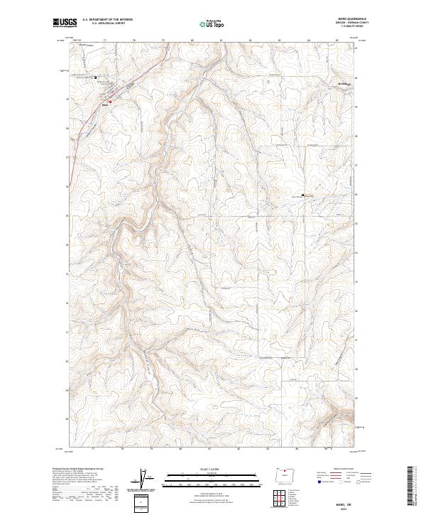 Moro, OR — USGS 7.5-minute topo (2023)