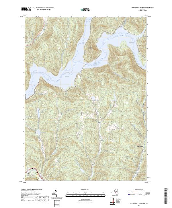 Cannonsville Reservoir, NY — USGS 7.5-minute topo (2023)