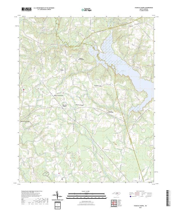 Stancils Chapel, NC — USGS 7.5-minute topo (2022)