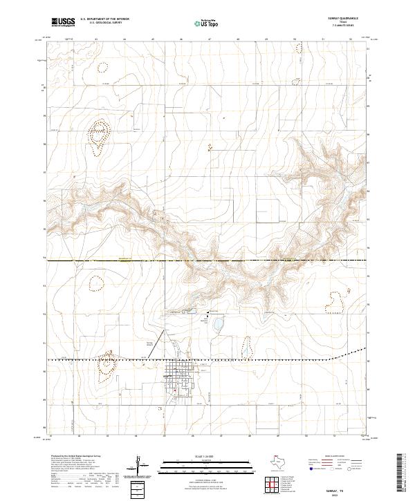 Sunray, TX — USGS 7.5-minute topo (2022)