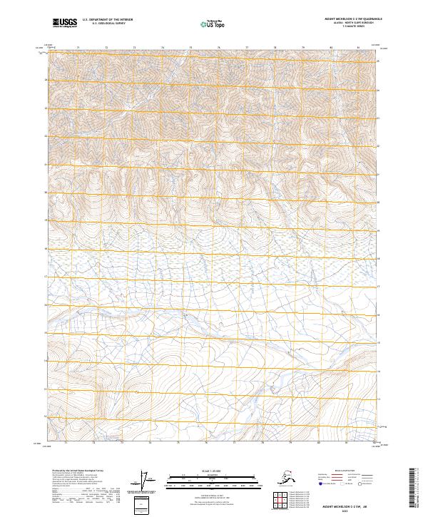 Mount Michelson C-2 SW, AK — USGS 7.5-minute topo (2023)