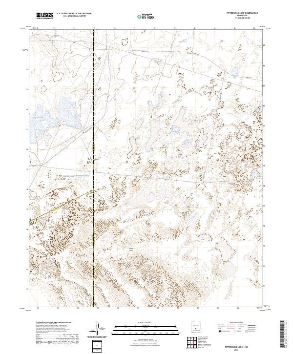 Fifteenmile Lake, NM — USGS 7.5-minute topo (2023)