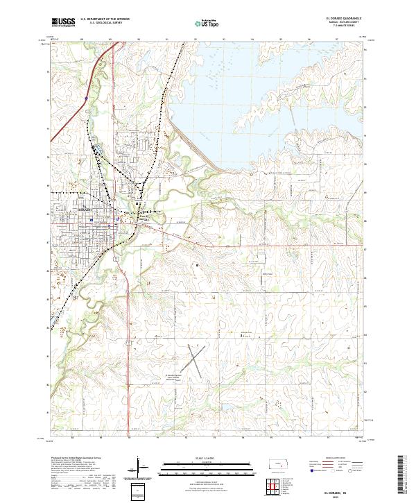 El Dorado, KS — USGS 7.5-minute topo (2022)