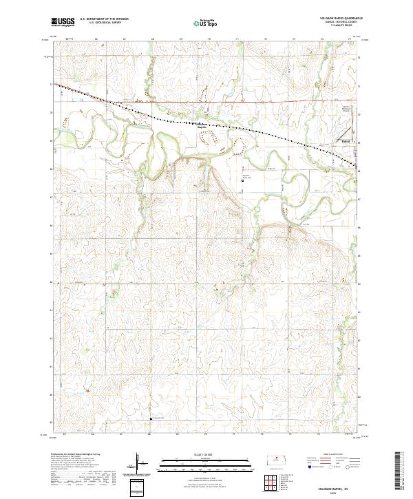 Solomon Rapids, KS — USGS 7.5-minute topo (2022)