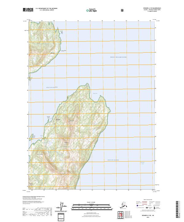 Seward A-3 SE, AK — USGS 7.5-minute topo (2023)
