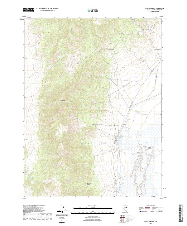 Steptoe Ranch, NV — USGS 7.5-minute topo (2021)