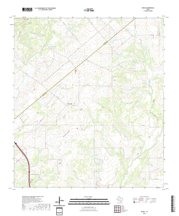 Peggy, TX — USGS 7.5-minute topo (2022)