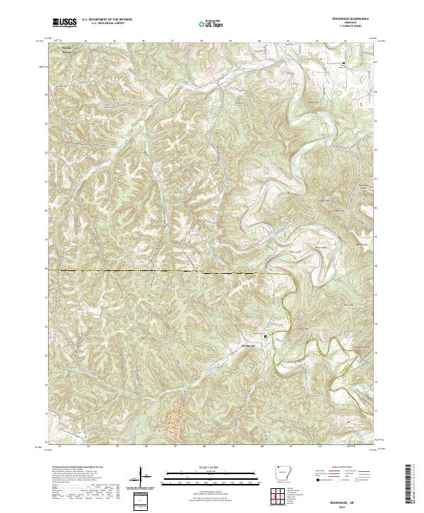 Rockhouse, AR — USGS 7.5-minute topo (2024)