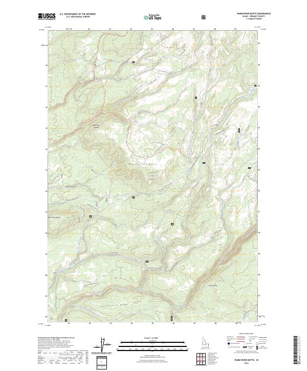 Warm River Butte, ID — USGS 7.5-minute topo (2023)