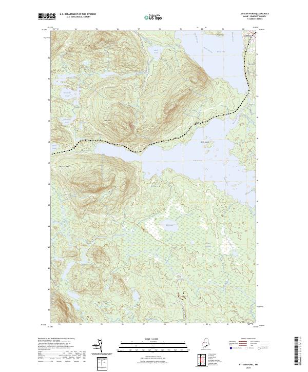 Attean Pond, ME — USGS 7.5-minute topo (2024)