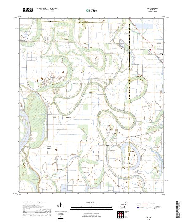 Keo, AR — USGS 7.5-minute topo (2024)