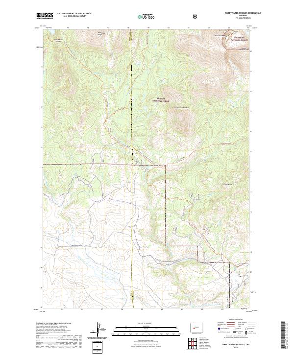 Sweetwater Needles, WY — USGS 7.5-minute topo (2021)