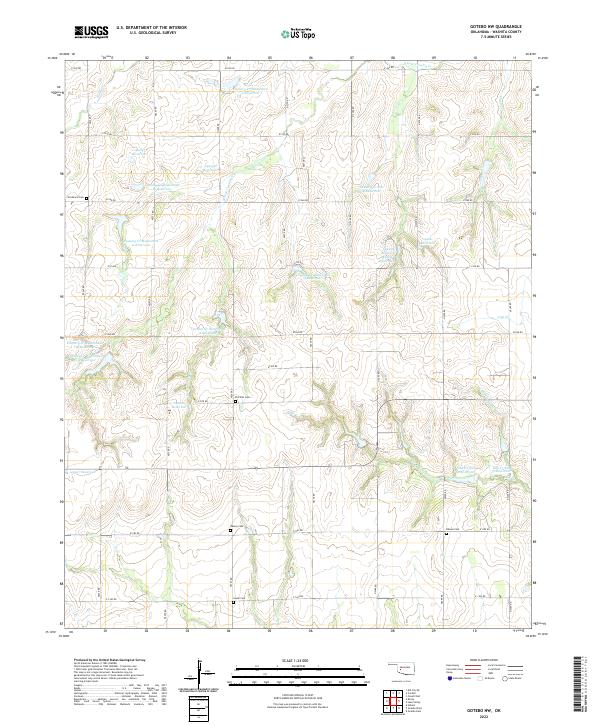 Gotebo NW, OK — USGS 7.5-minute topo (2022)