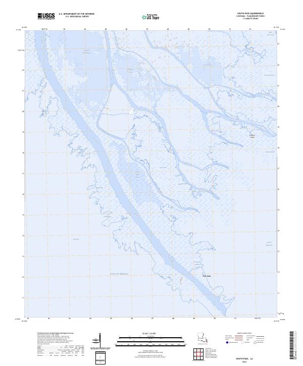 South Pass, LA — USGS 7.5-minute topo (2024)