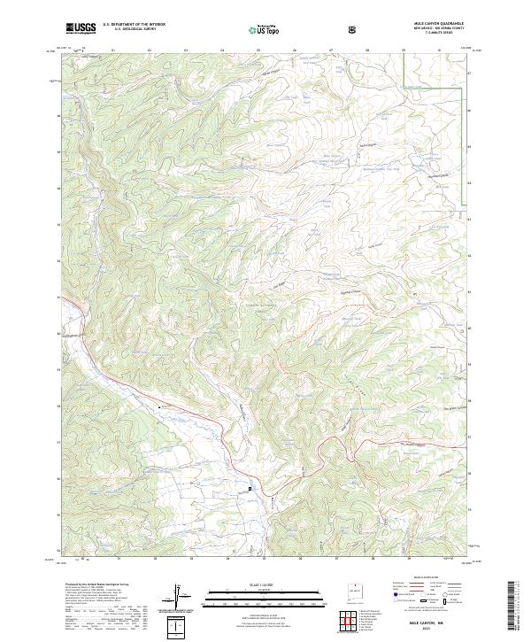 Mule Canyon, NM — USGS 7.5-minute topo (2023)