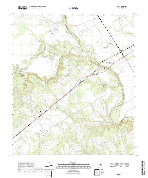 Gause, TX — USGS 7.5-minute topo (2022)