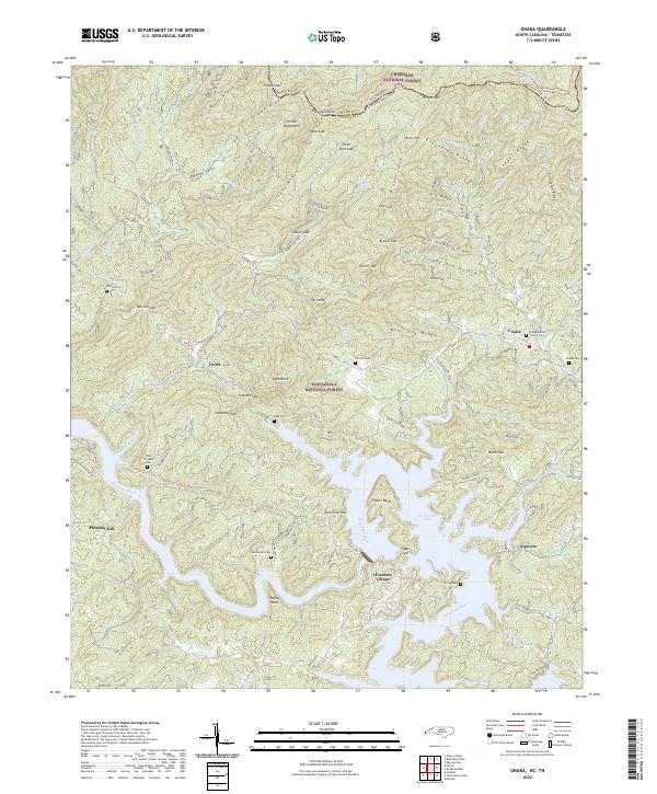 Unaka, NC-TN — USGS 7.5-minute topo (2022)