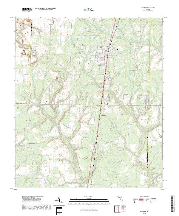Fountain, FL — USGS 7.5-minute topo (2024)