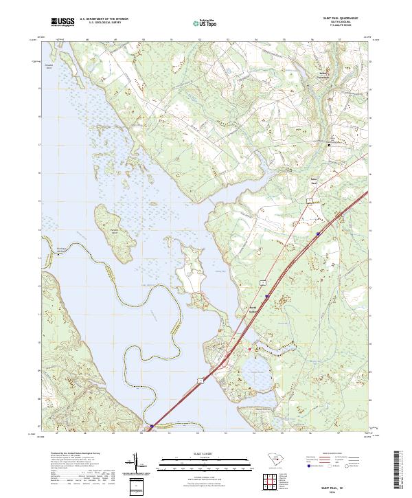 Saint Paul, SC — USGS 7.5-minute topo (2024)