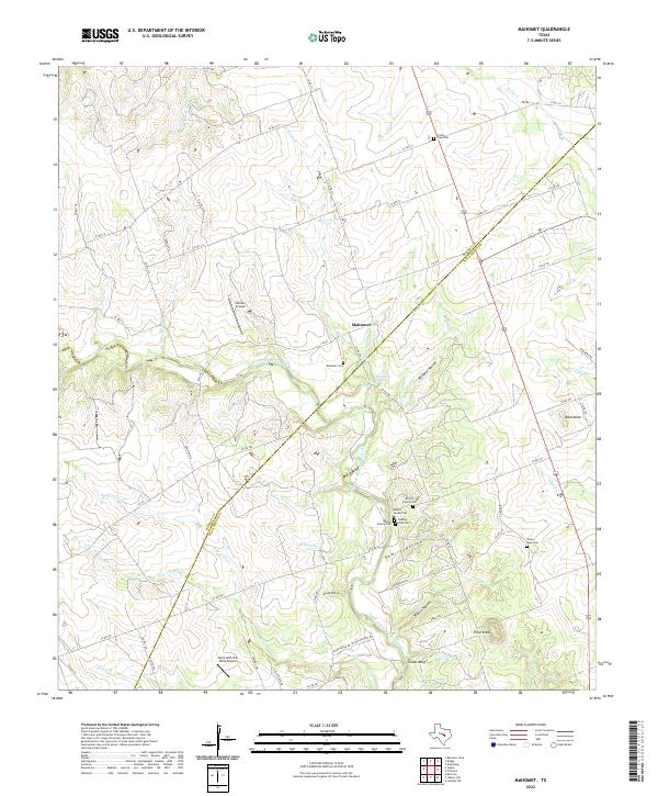 Mahomet, TX — USGS 7.5-minute topo (2022)