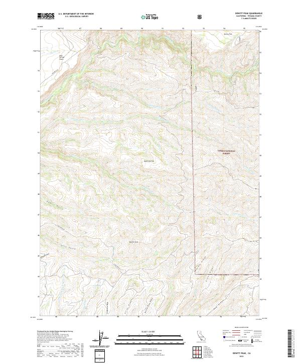 Dewitt Peak, CA — USGS 7.5-minute topo (2021)