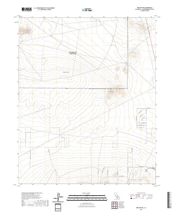 Red Buttes, CA — USGS 7.5-minute topo (2021)