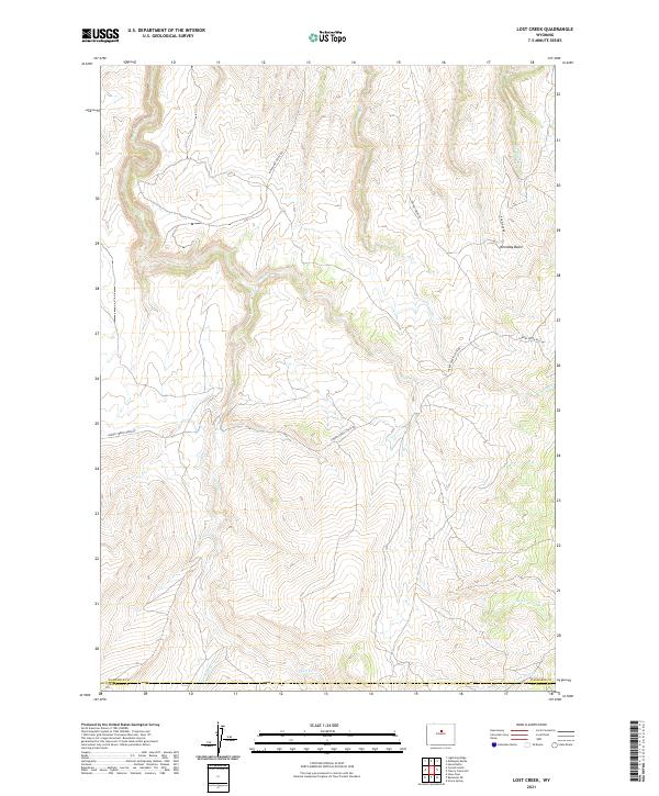 Lost Creek, WY — USGS 7.5-minute topo (2021)