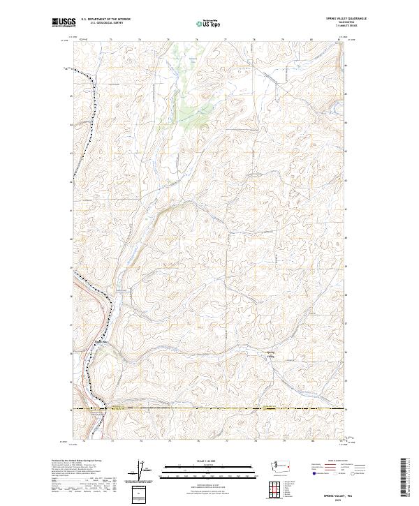 Spring Valley, WA — USGS 7.5-minute topo (2023)