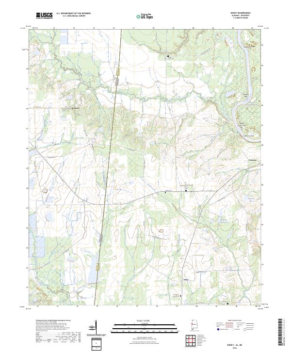 Dancy, AL-MS — USGS 7.5-minute topo (2024)