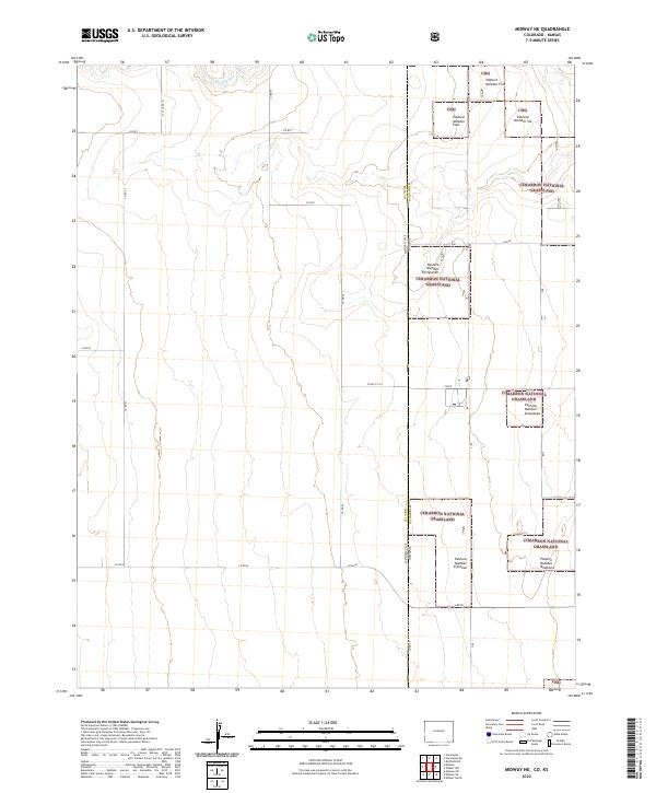 Midway NE, CO-KS — USGS 7.5-minute topo (2022)