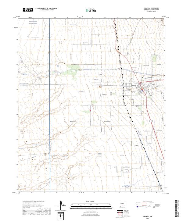 Tularosa, NM — USGS 7.5-minute topo (2023)