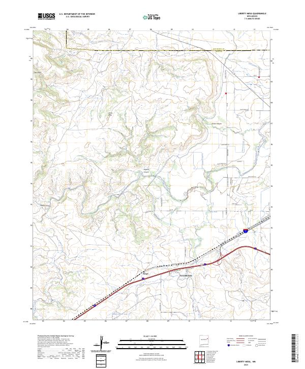 Liberty Mesa, NM — USGS 7.5-minute topo (2023)