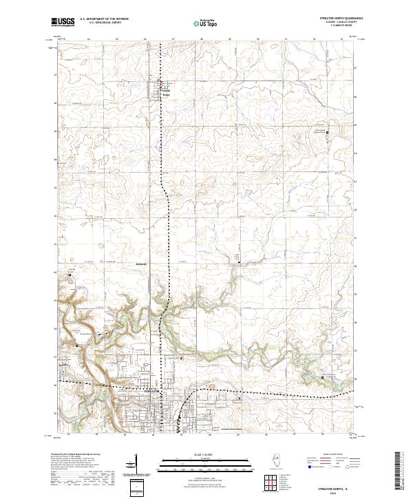 Streator North, IL — USGS 7.5-minute topo (2024)