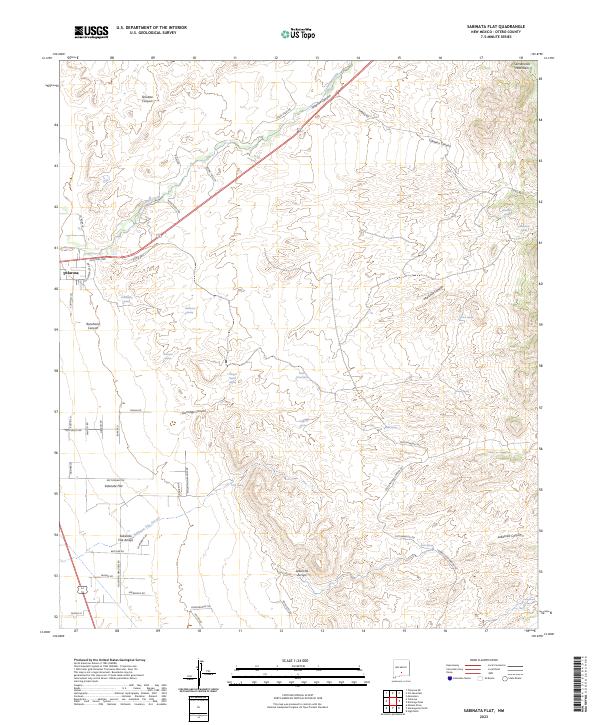 Sabinata Flat, NM — USGS 7.5-minute topo (2023)