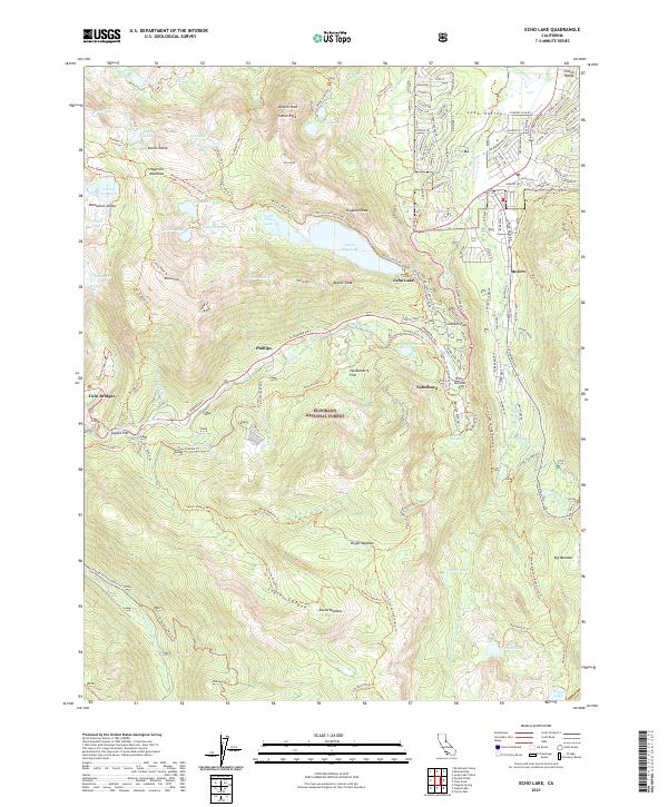 Echo Lake, CA — USGS 7.5-minute topo (2021)