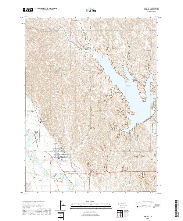 Loup City, NE — USGS 7.5-minute topo (2021)