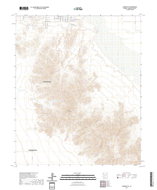 Avondale SE, AZ — USGS 7.5-minute topo (2021)