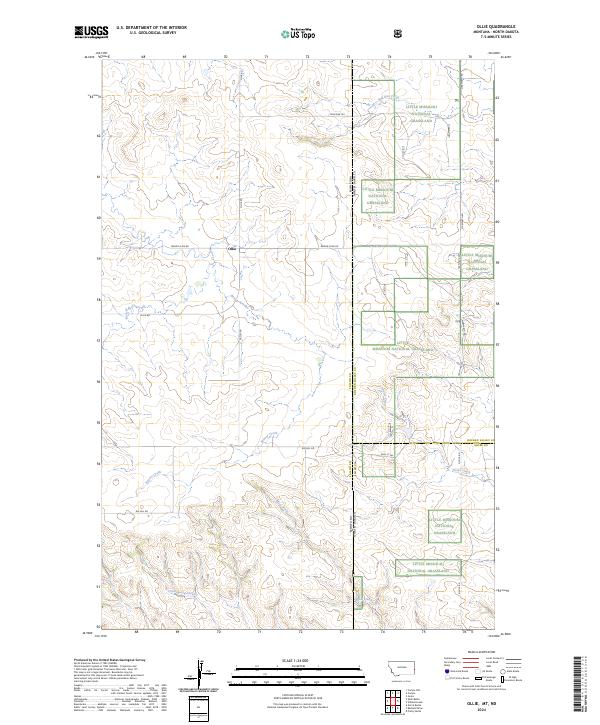 Ollie, MT-ND — USGS 7.5-minute topo (2024)