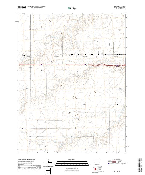 Ruleton, KS — USGS 7.5-minute topo (2022)