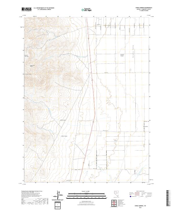 China Garden, NV — USGS 7.5-minute topo (2021)