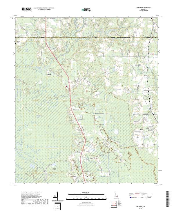 Harleston, MS — USGS 7.5-minute topo (2024)