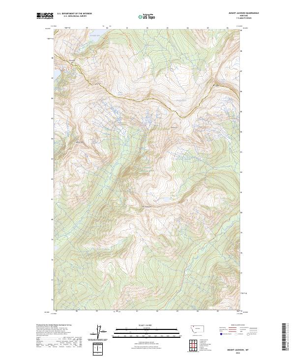 Mount Jackson, MT — USGS 7.5-minute topo (2024)
