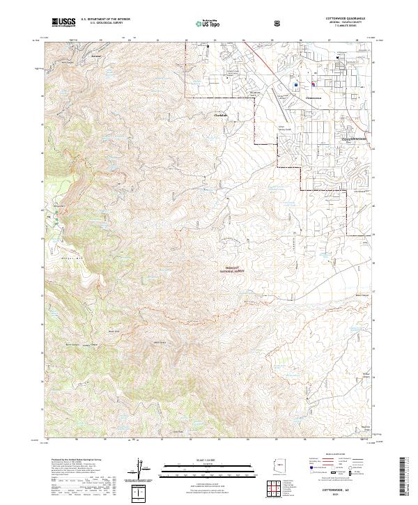 Cottonwood, AZ — USGS 7.5-minute topo (2021)