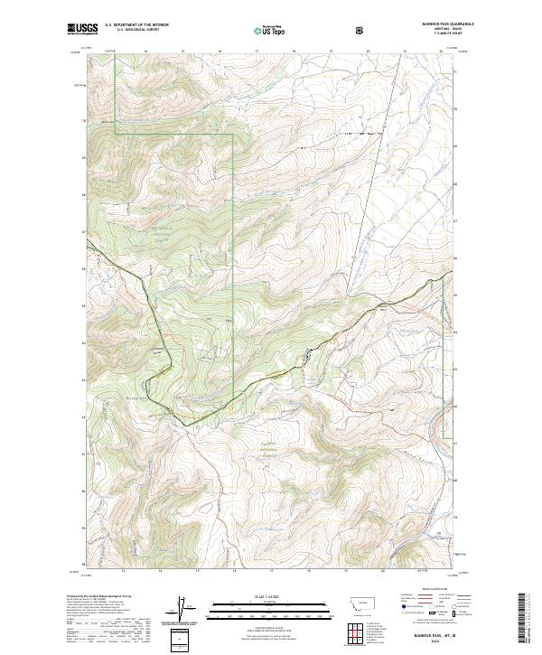 Bannock Pass, MT-ID — USGS 7.5-minute topo (2024)